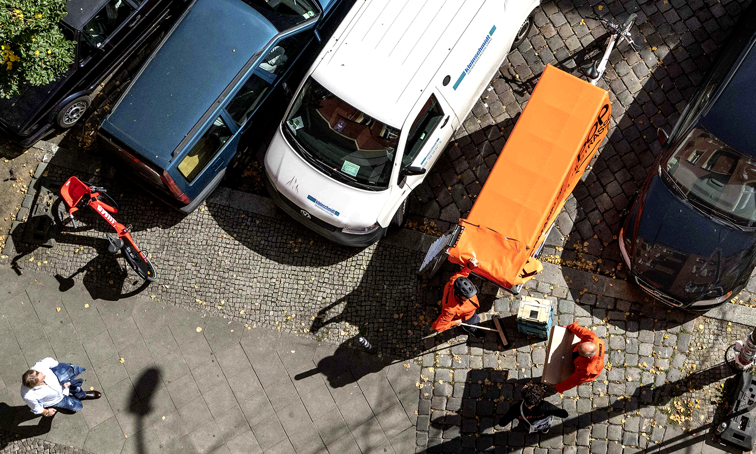 Last Mile in Berlin, Lieferung von Moormann Design mit dem Fahrrad